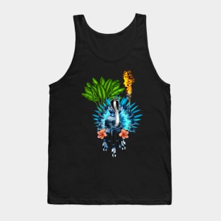 Skull with feathers and snake Tank Top